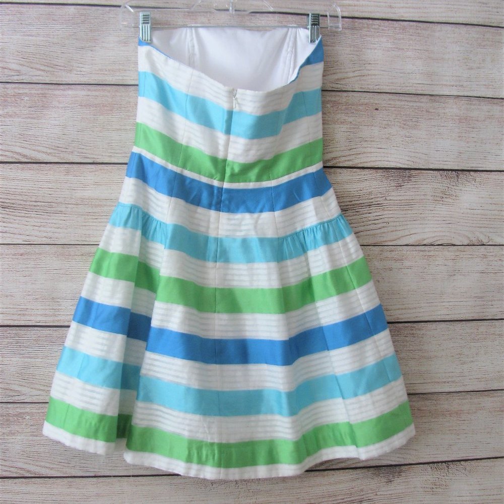 Lilly Pulitzer Jordan Corded Silk Organza Stripe Strapless Dress - Picture 4 of 8